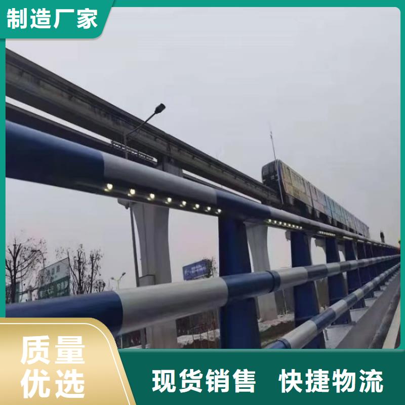 海南省白沙县蓝色钢板加厚桥梁立柱表面光滑耐磨损