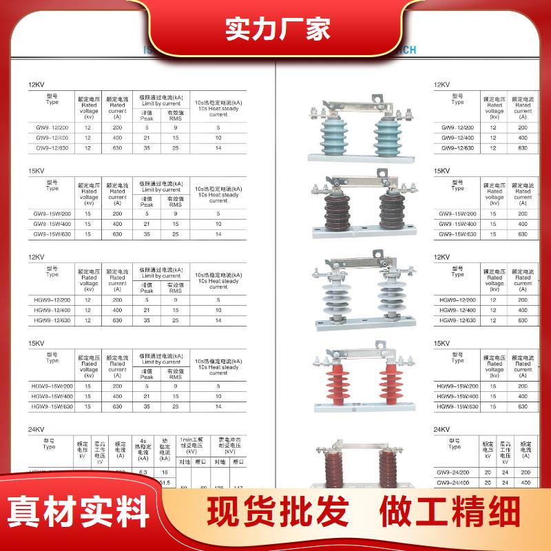 高压隔离开关跌落式熔断器按需定做