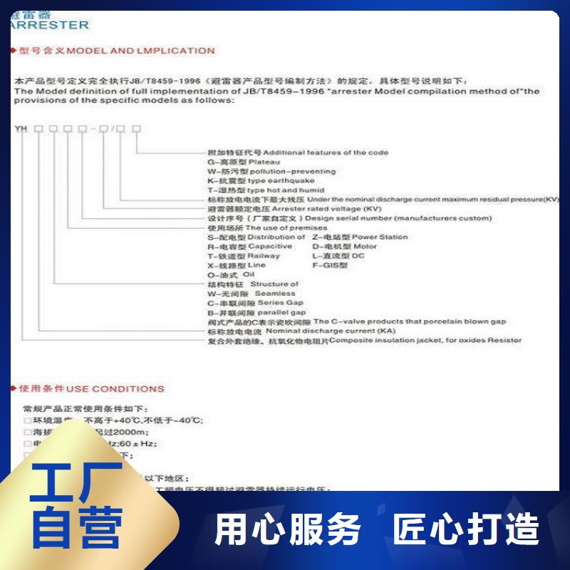 避雷器YH10W-51/134G【羿振电气】