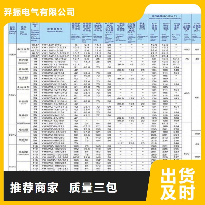 避雷器YH10WZ-200/520【上海羿振电力设备有限公司】