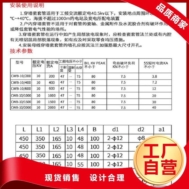 【羿振电力】交流穿墙套管,AC35KV,陶瓷,630A,无CT,铜