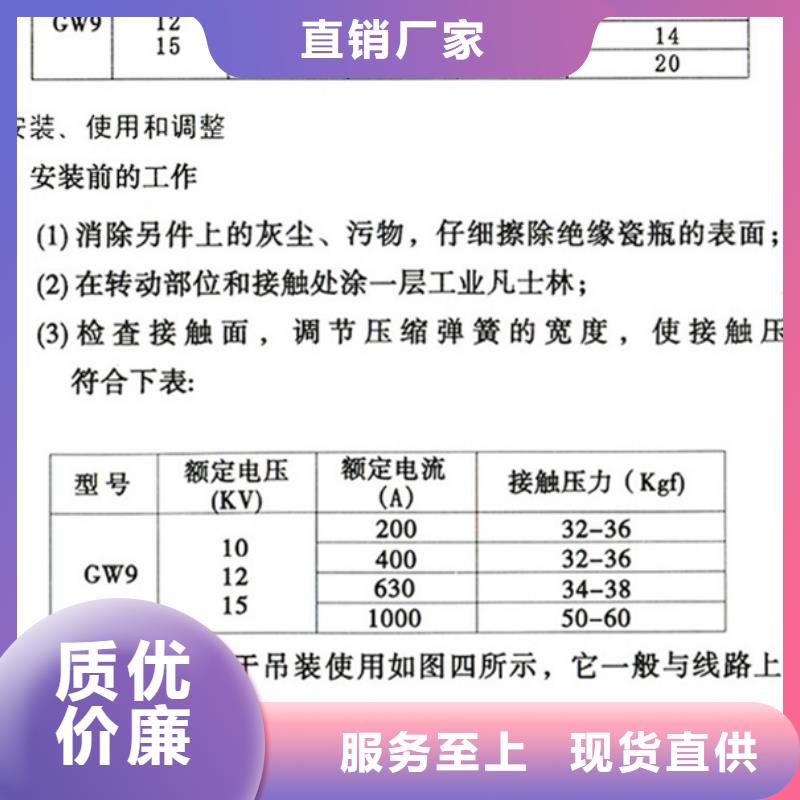 高压隔离开关：GW9-12/1000A推荐厂家.