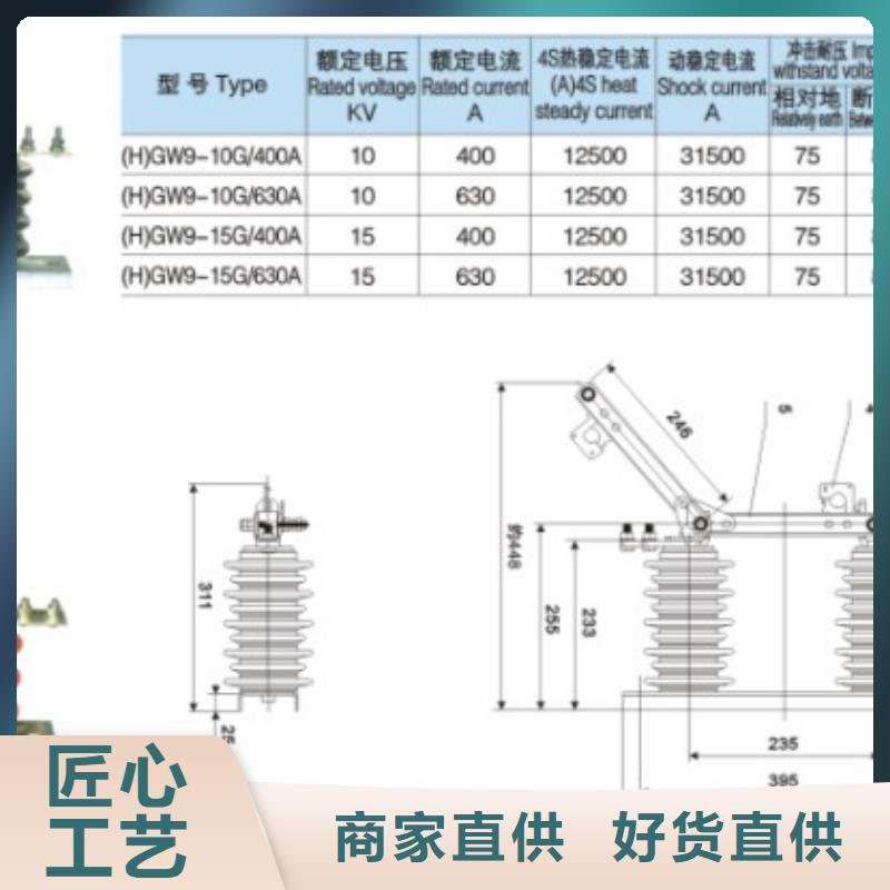 户外高压交流隔离开关：GHW9-10/1250A制造厂家