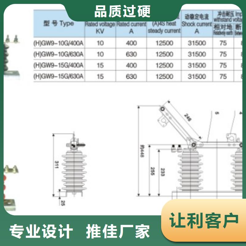 【隔离刀闸】HGW9-15/400户外高压交流隔离开关