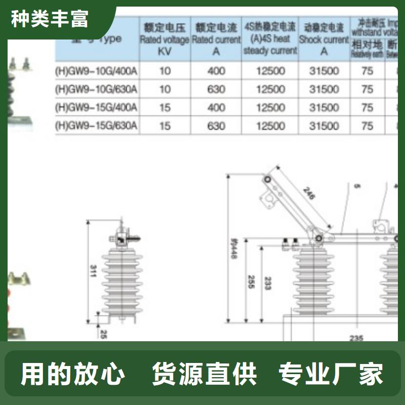 【户外高压隔离开关】HGW9-10KV/1000