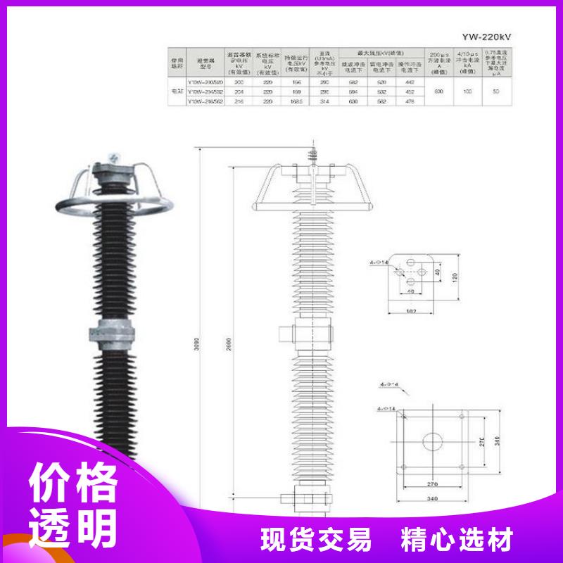 【羿振电力】复合绝缘氧化锌避雷器YH10WX-51/134