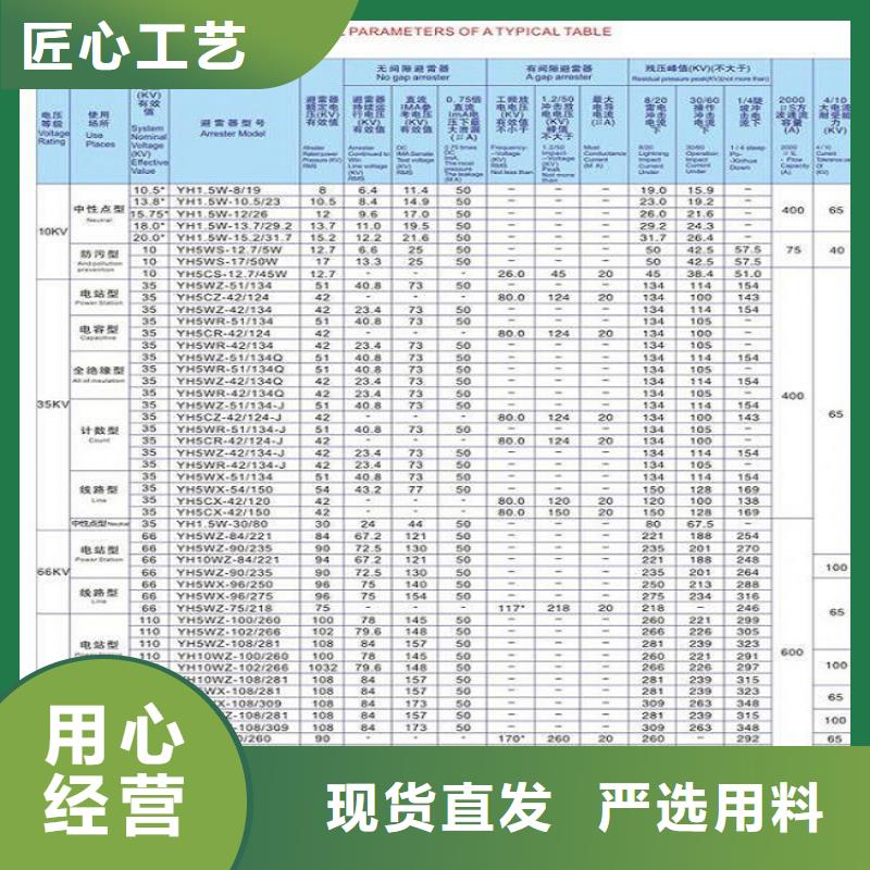 氧化锌避雷器YH10CX-204/592J库存充足