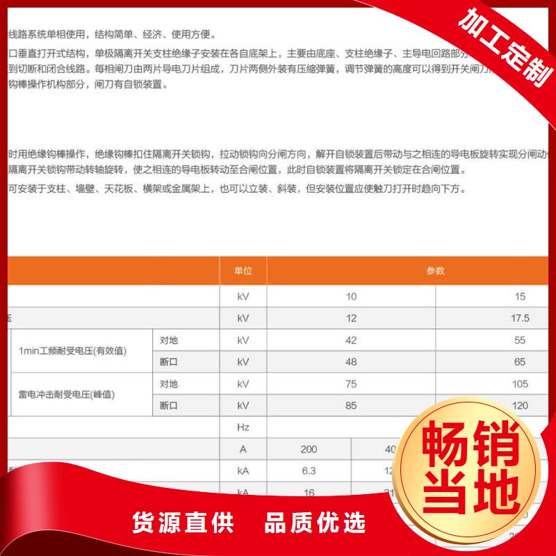 【羿振电气】隔离开关GW9-15/1250A