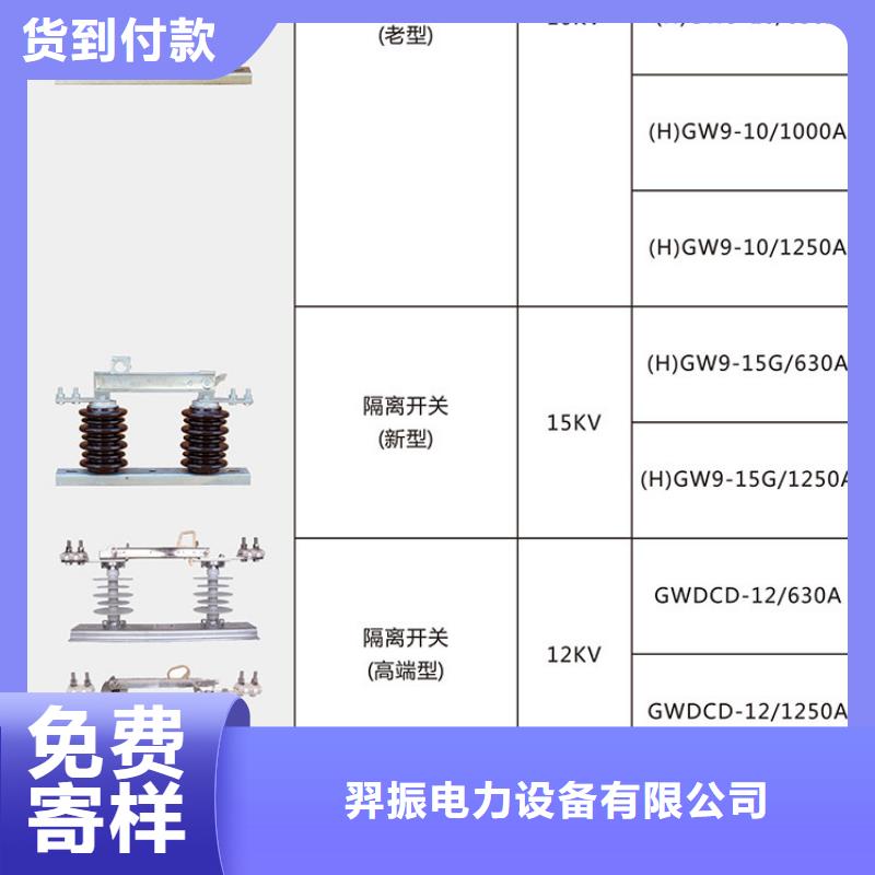 品牌：羿振10KV单级隔离开关HGW9-12KV/200